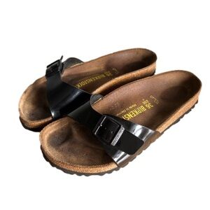 Madrid Black Birkenstock Size 36 Ladies Regular Width